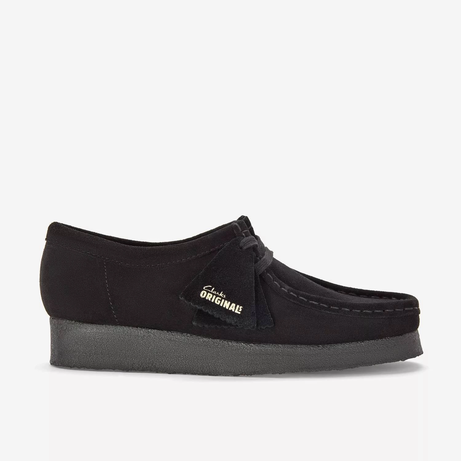 Men's Wallabee Shoes In Black Suede portable