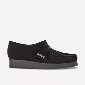 Men's Wallabee Shoes In Black Suede portable