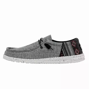 Men's Wally Funk Shoes In Jacquard Black Aztec All-Season Comfort Path Guard