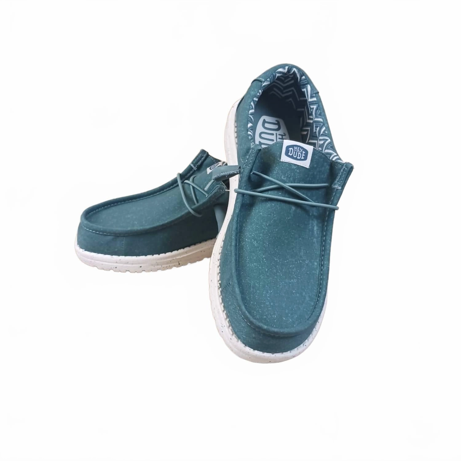 Full-Grain Leather Men??S Wally Stretch Canvas In North Atlantic