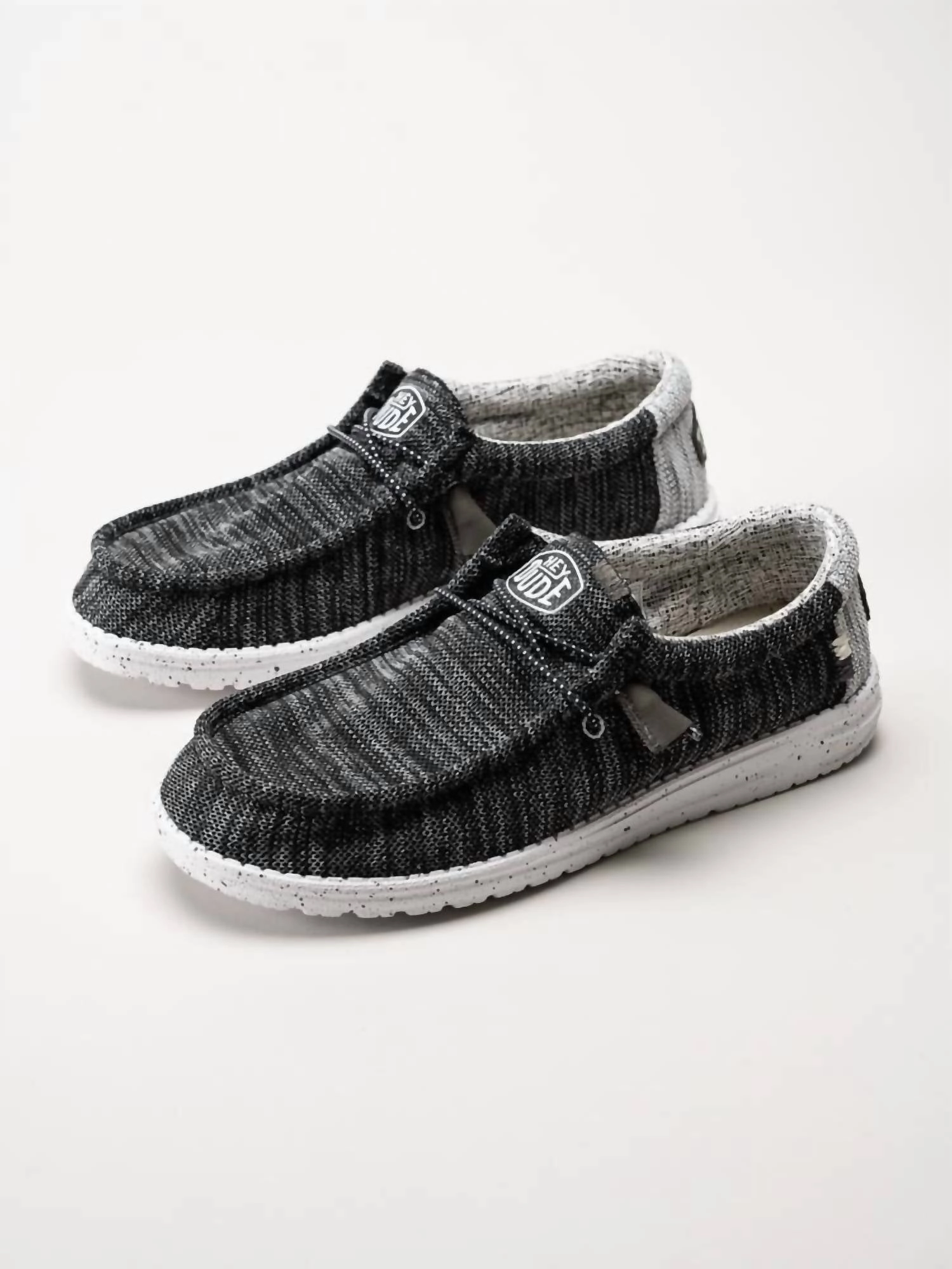 Men's Wally Stretch Mix Slip-On Shoes In Meteorite Happy Step