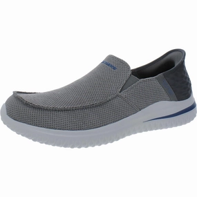 Mens Knit Slip On Loafers Relaxed Padding Casual Footwear