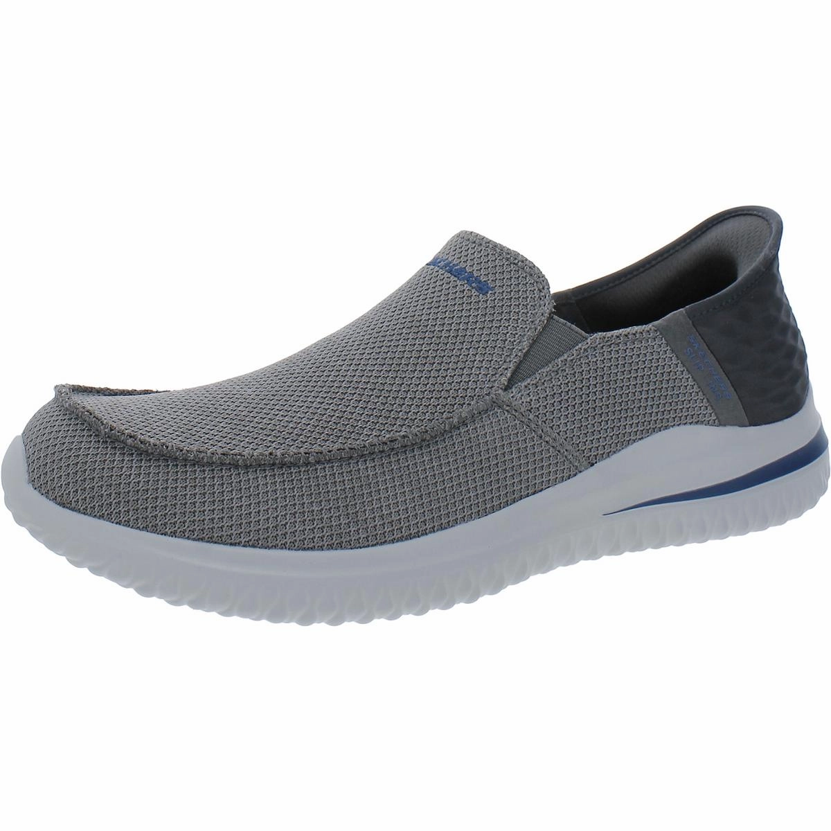 Mens Knit Slip On Loafers Relaxed Padding Casual Footwear