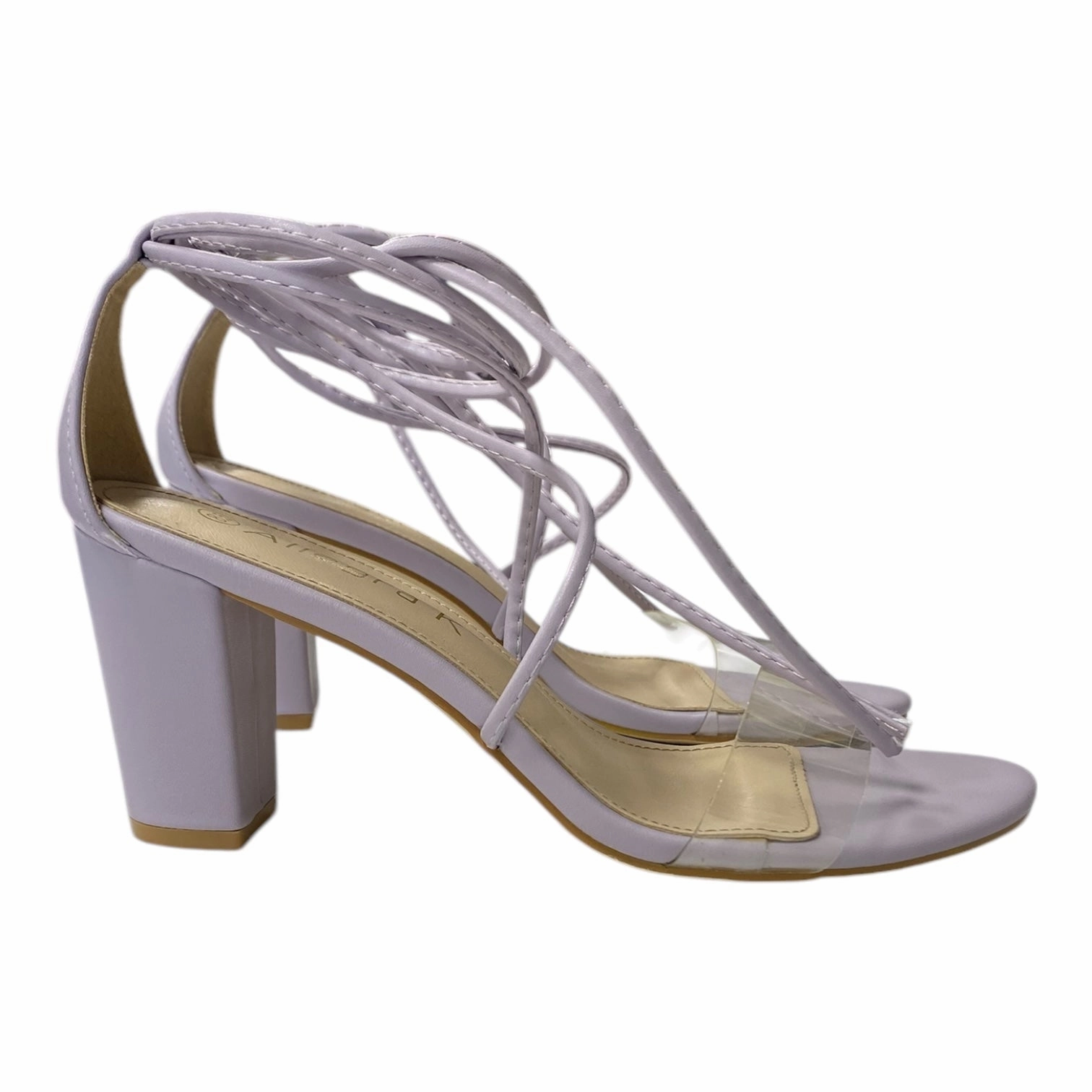 Shoes Heels Block By Allegra K In Purple, Size:8.5 Foot Protection