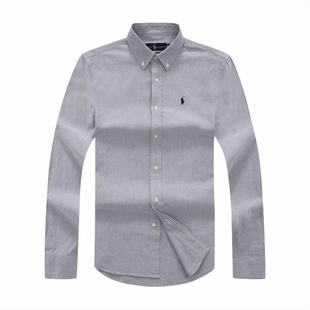 Polo Ralph Lauren Oxford Grey Long Sleeve Shirt garden party