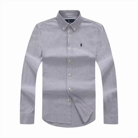 Polo Ralph Lauren Oxford Grey Long Sleeve Shirt garden party