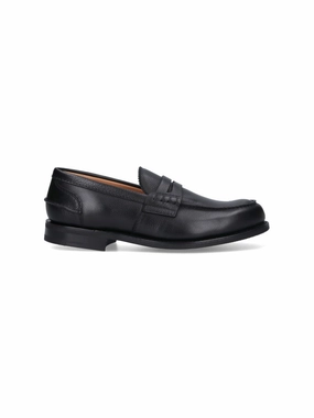 Long Stroll Smooth Finish Mocassino Pembrey 2.0 Black Calf Leather Slip-On Shoes