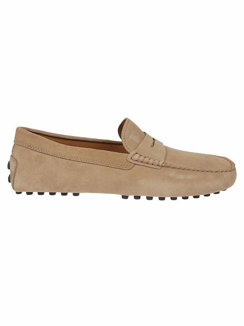 Effortless Comfort Moccasin-Inspired Leather Loafers With Rubber Pebble Sole