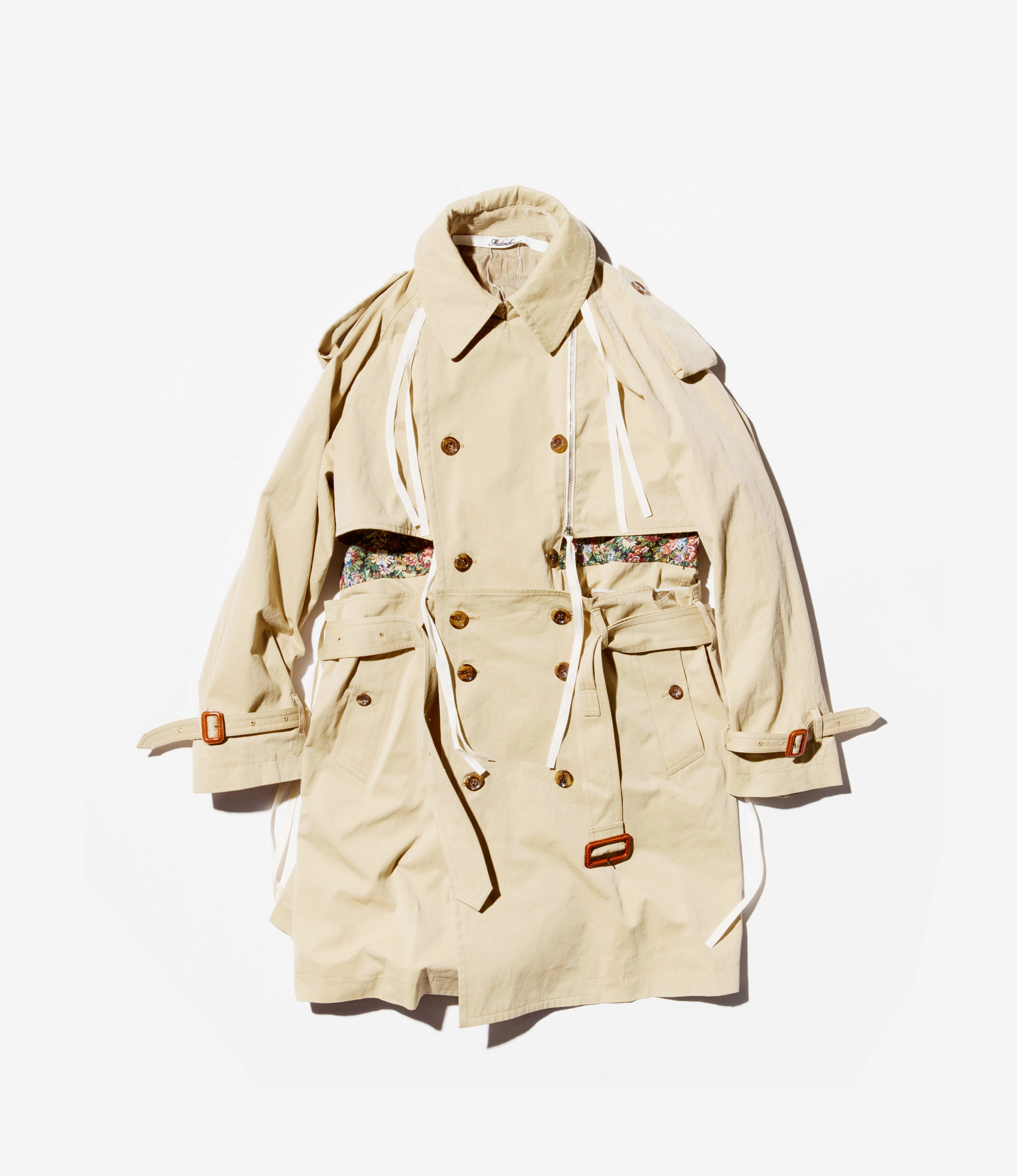 Modular Trenchcoat ?C?Gabardine/Floral perimeter Anti Snag Zippers