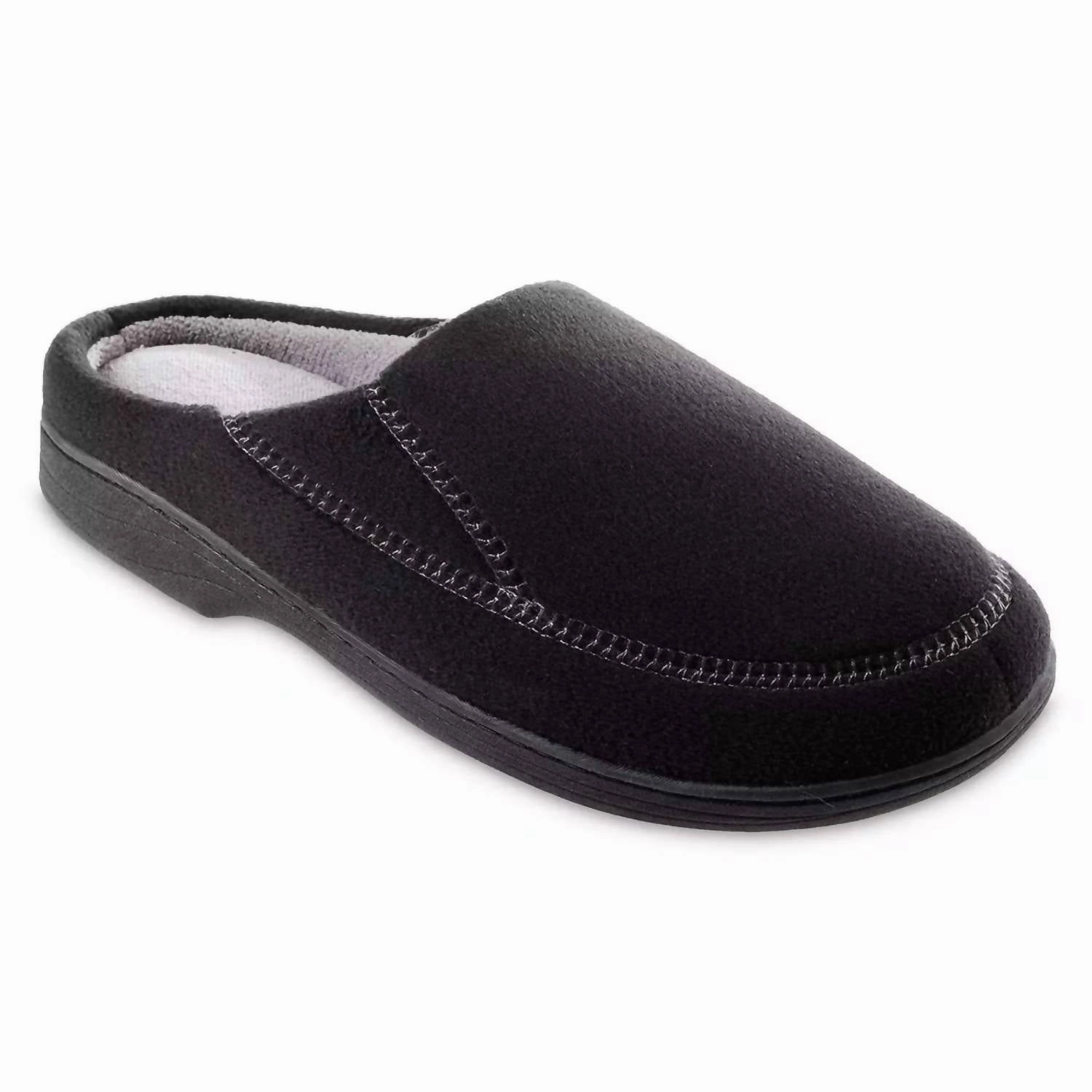 Sunny Lane Men's Recycled Fleece Roman Hoodback Slippers In Black