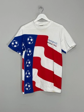 Collapsible Heel Geometry Bluetooth 1994 USA WORLD CUP WASHINGTON DC T-SHIRT (S) OM