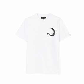 MultipurposeCuffs Layer Ready Fit Cult's Heavyweight Short Sleeve Crew Neck Tee "Gradient Logo" in White