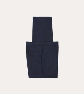 Casual Look Navy Antique Linen Games Trousers