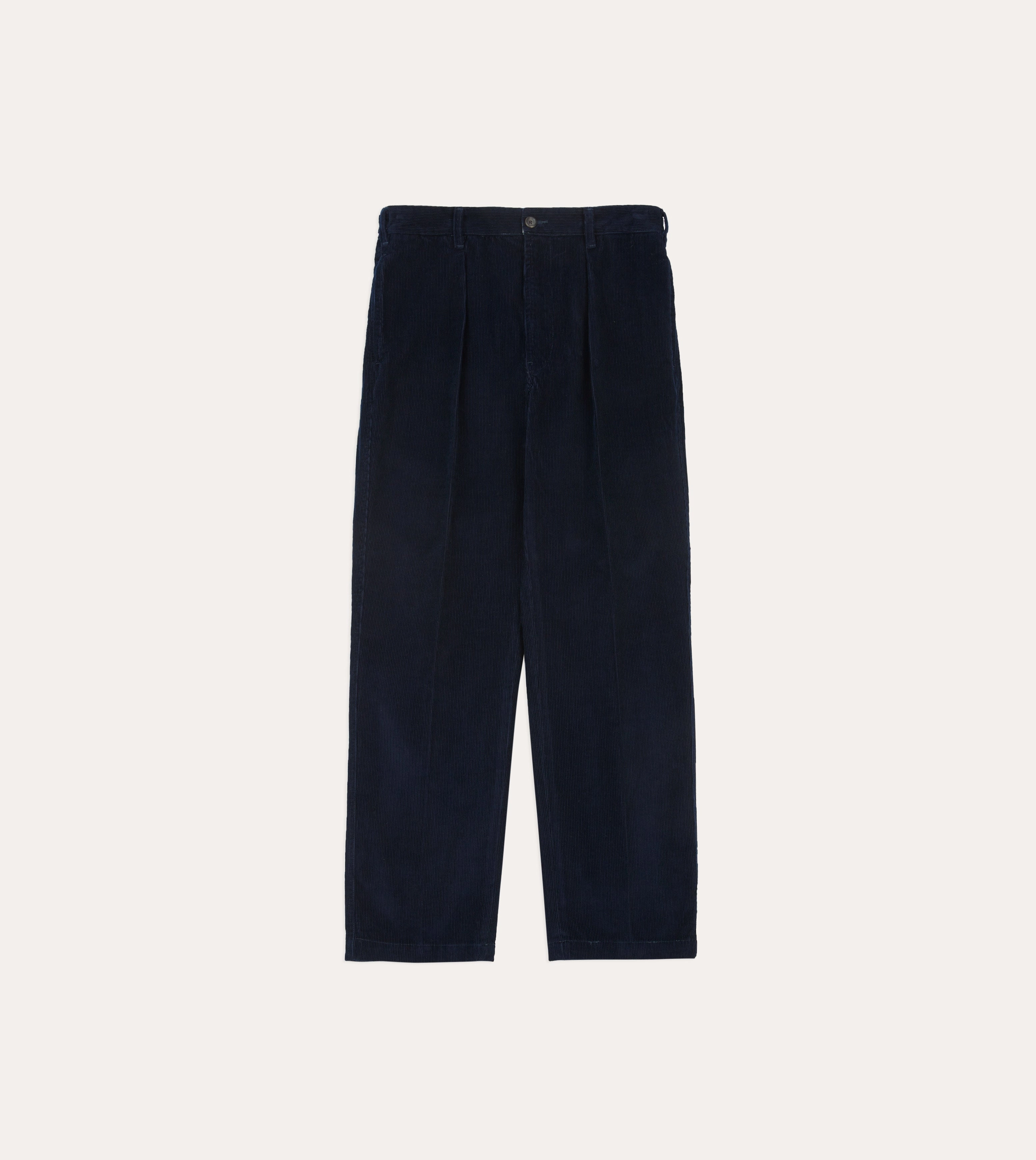 Navy Cotton Corduroy Field Games Trousers Comfy Flex