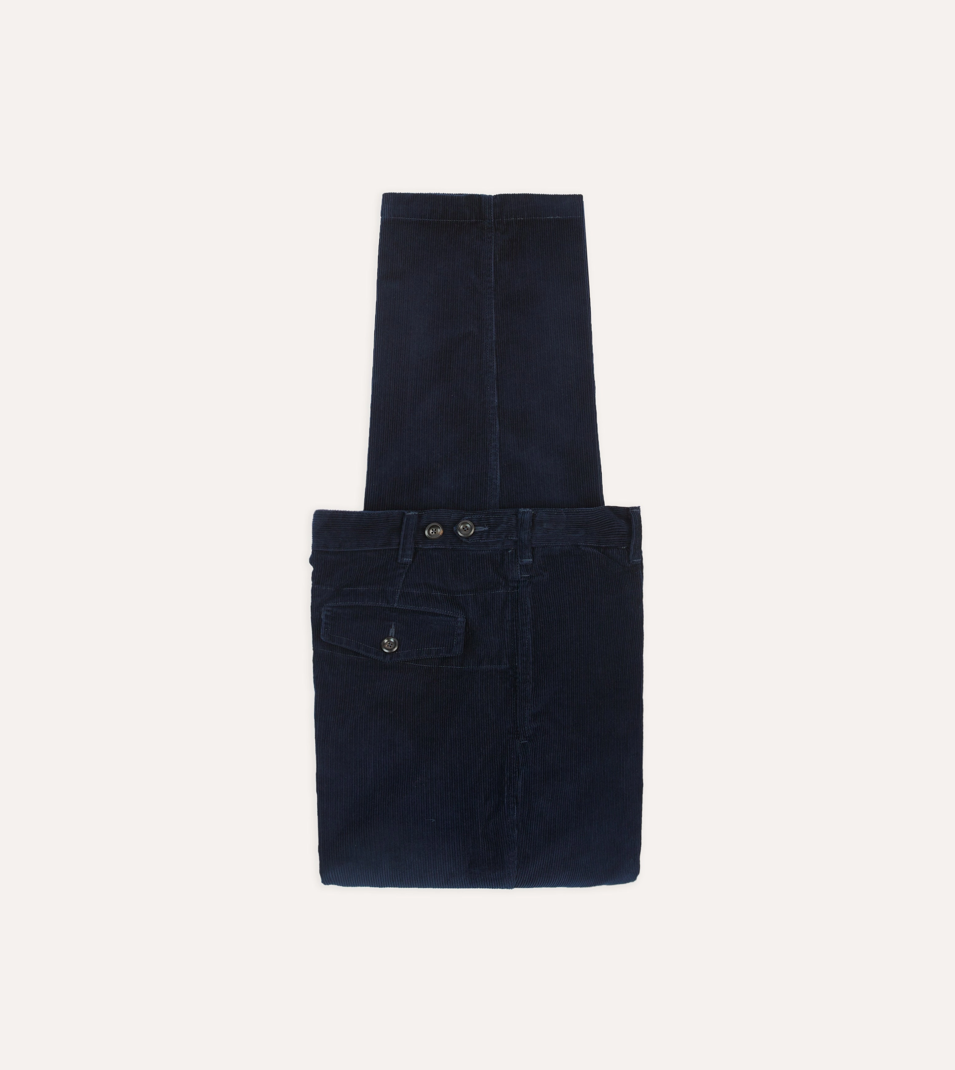 Navy Cotton Corduroy Field Games Trousers Practical Fit Chilly Day Layers