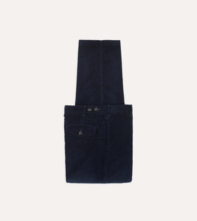 Navy Cotton Corduroy Field Games Trousers Practical Fit Chilly Day Layers