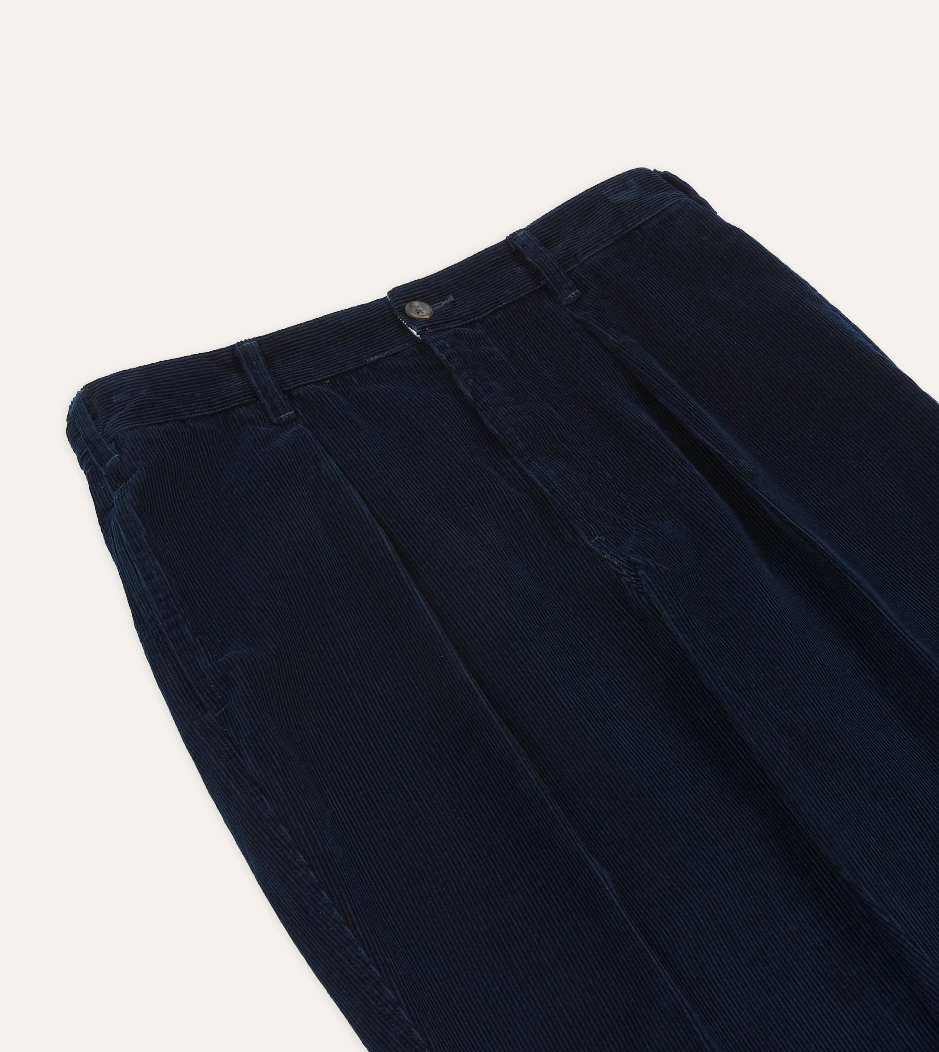 Reinforced Stitching Navy Cotton Corduroy Field Games Trousers