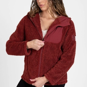 Snag Free Zippers Women's Standard Issue Sherpa Fleece - Red Plum