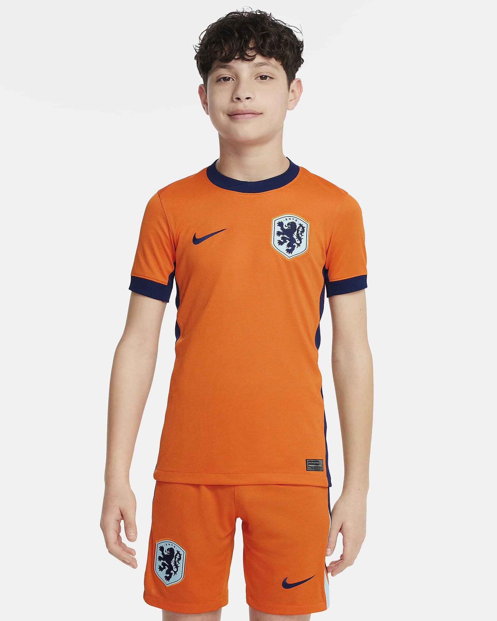 Adaptive Fit System Lightweight Lining Netherland 2024 Home Mini Kit Full Set Shirt & Shorts