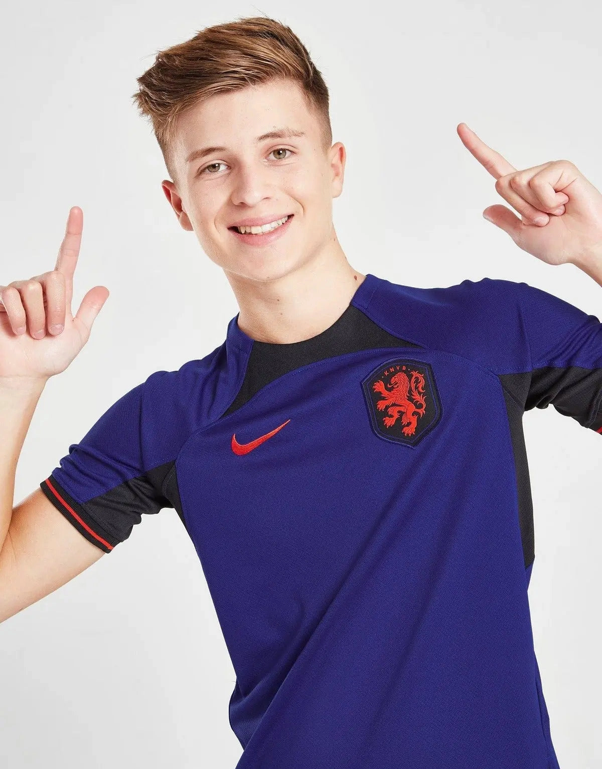 Netherlands 2022 Away Kit Junior Full Set T-shirt & short Smart Motion Lightweight Knit