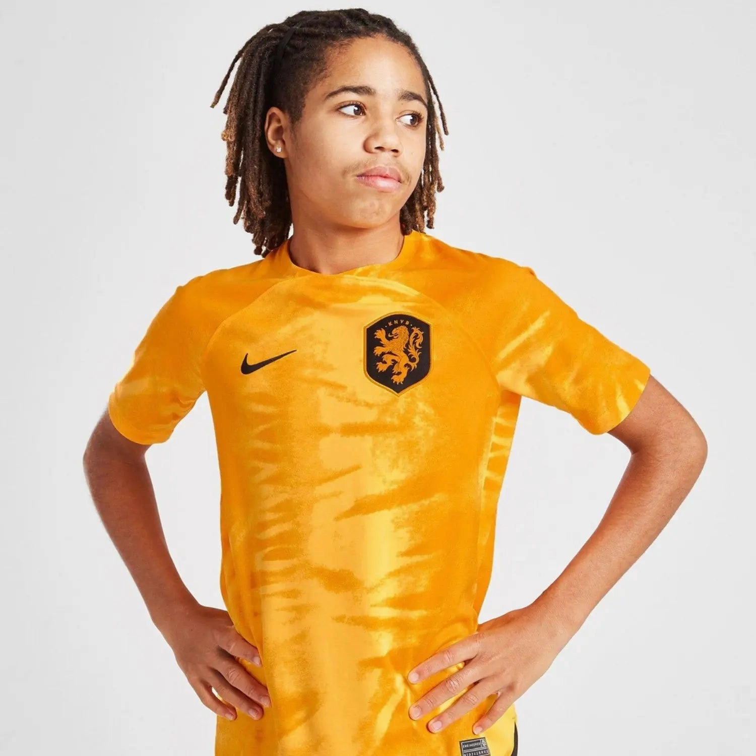 Netherlands 2022 Home Kit Junior Full Set T-shirt & short High Durability Weave