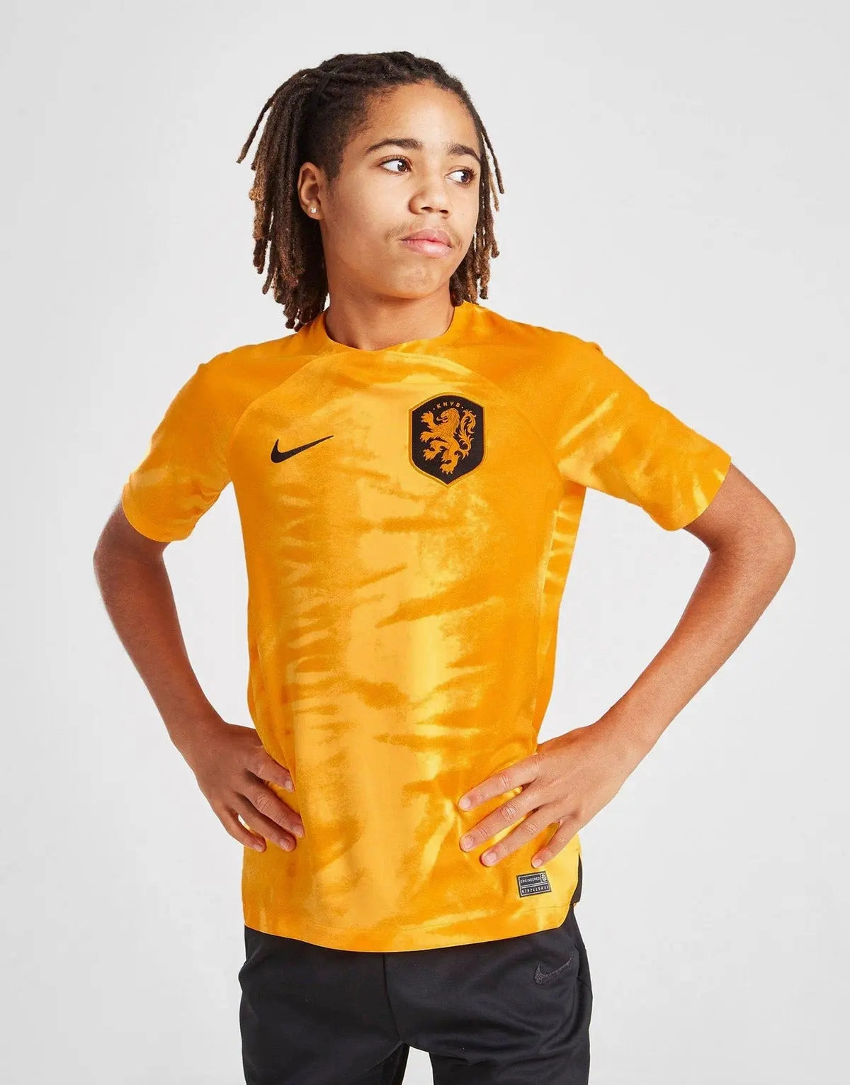 Netherlands 2022 Home Kit Junior Full Set T-shirt & short Hydrophobic Edge Taping