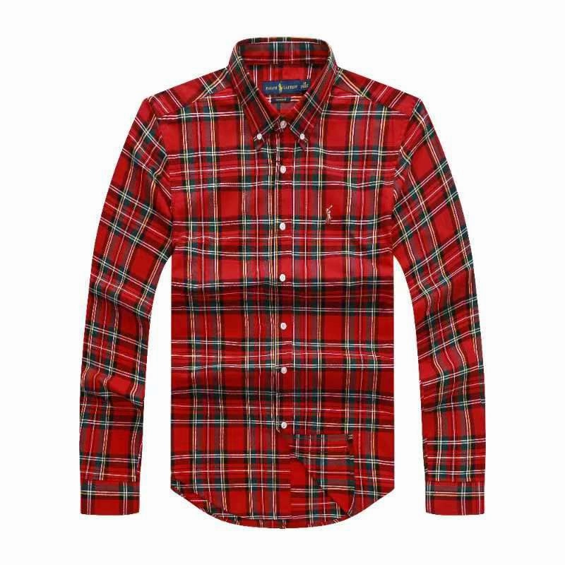 New Ralph Lauren Check Button Down Long Sleeve Men Shirt Anti Static Fabric