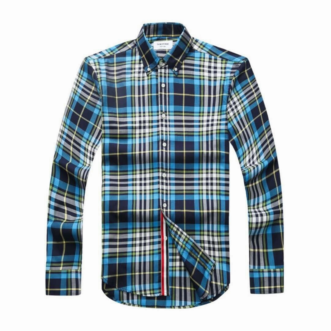 New York Thom Browne Blue Check Band Shirt Smart Appearance Smart Design