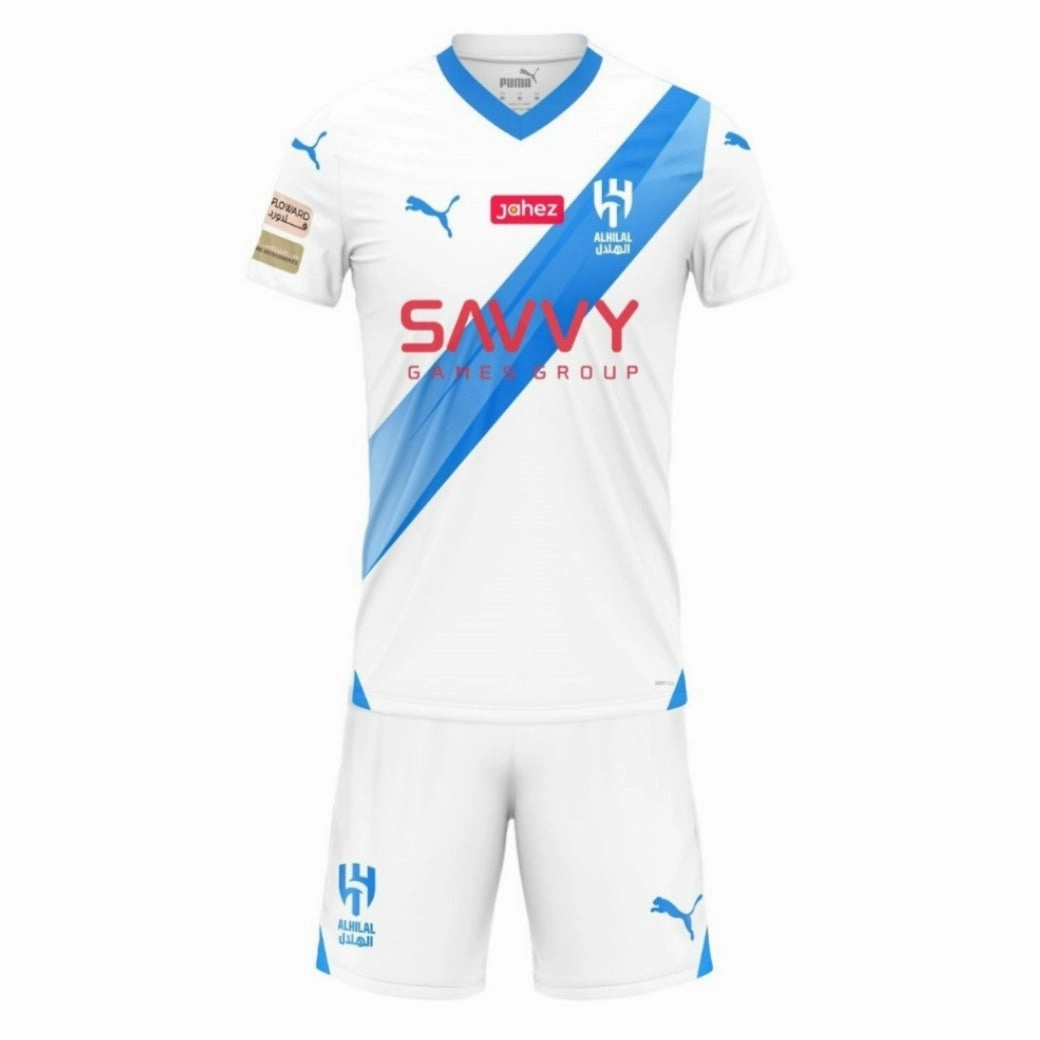 Hyper Breathable Multi Zone Ventilation Al Hilal 2023/24 Away Kit Full Set Shirt & Shorts ??? ???? ?????? ??????? ???? ?? ??????
