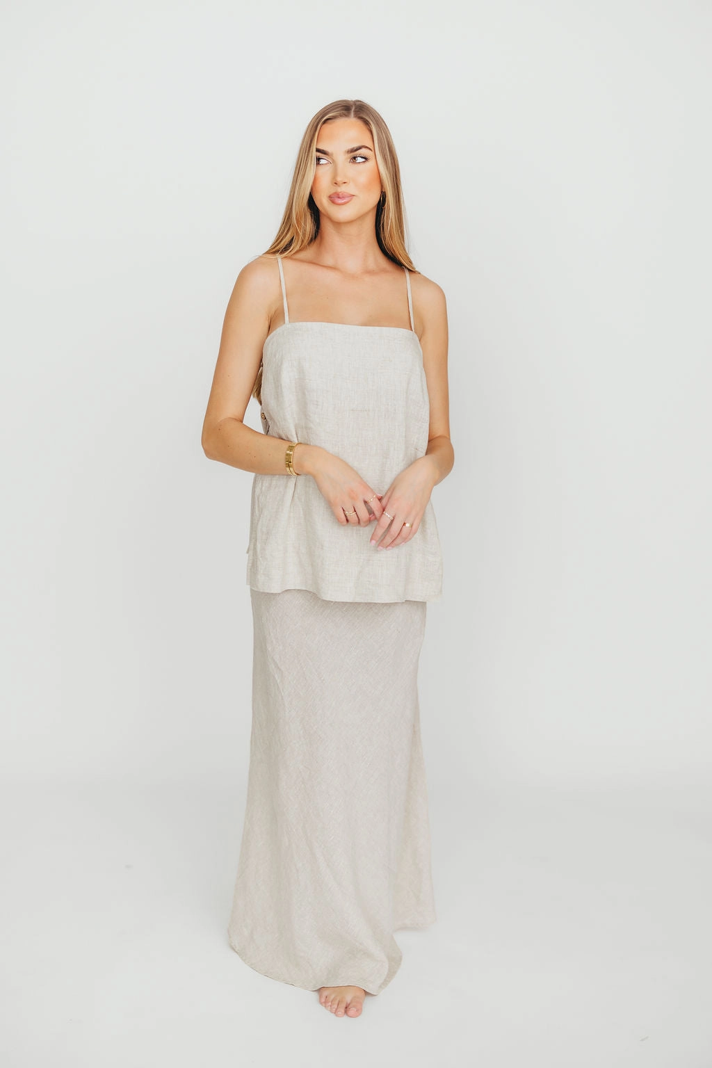 Novella 100% Linen Woven Maxi Skirt in Linen *Final-Sale* Modest Wear