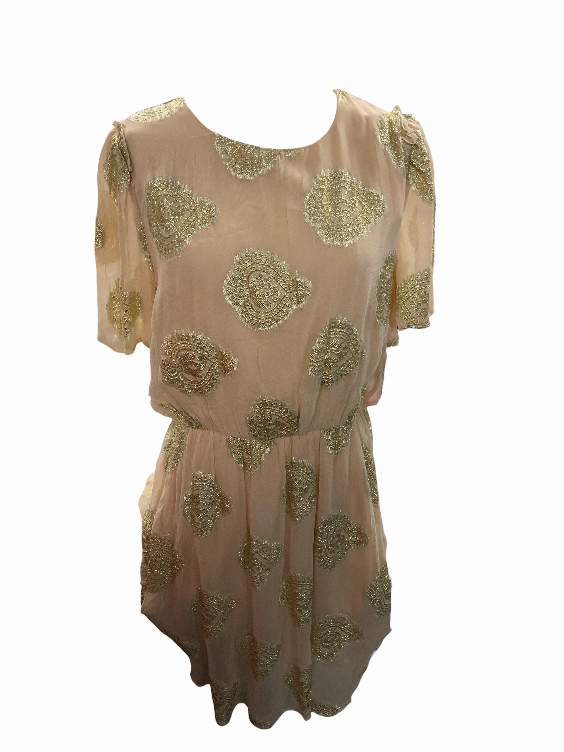 Fall Style NWT NSR Women's Dress Peach Gold L