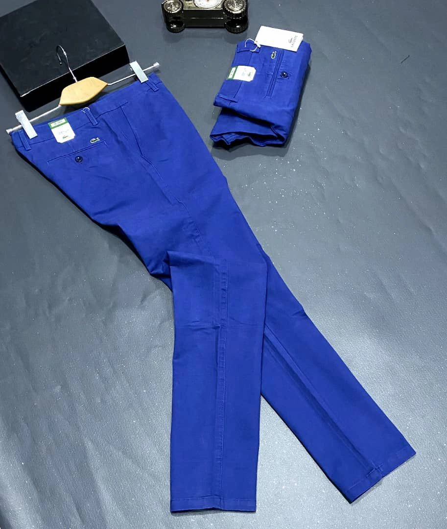 Lacoste Chino Blue Straight Cut Men Chino Sweat Pants