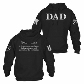 Fashion Motion Windproof Layer Dad Defined Hoodie - Black