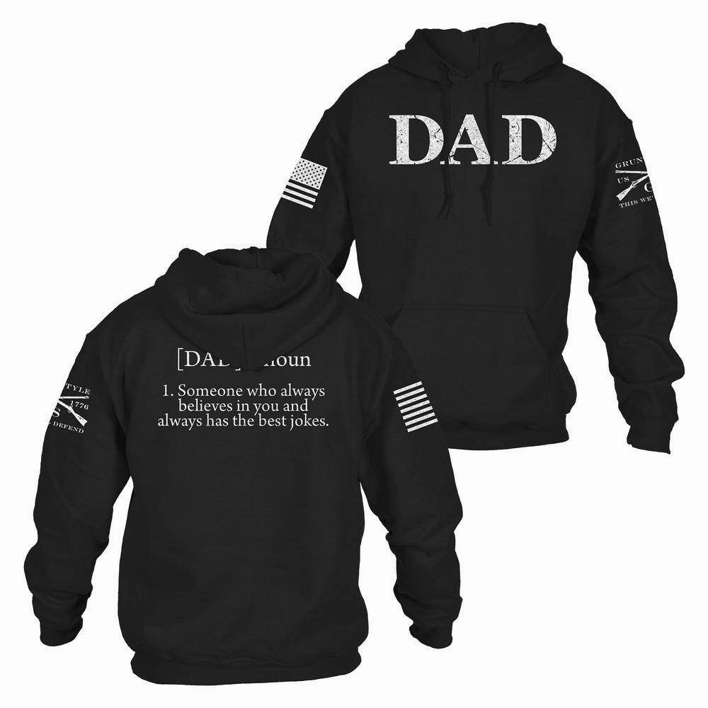Dad Defined Hoodie - Black Velvet Touch