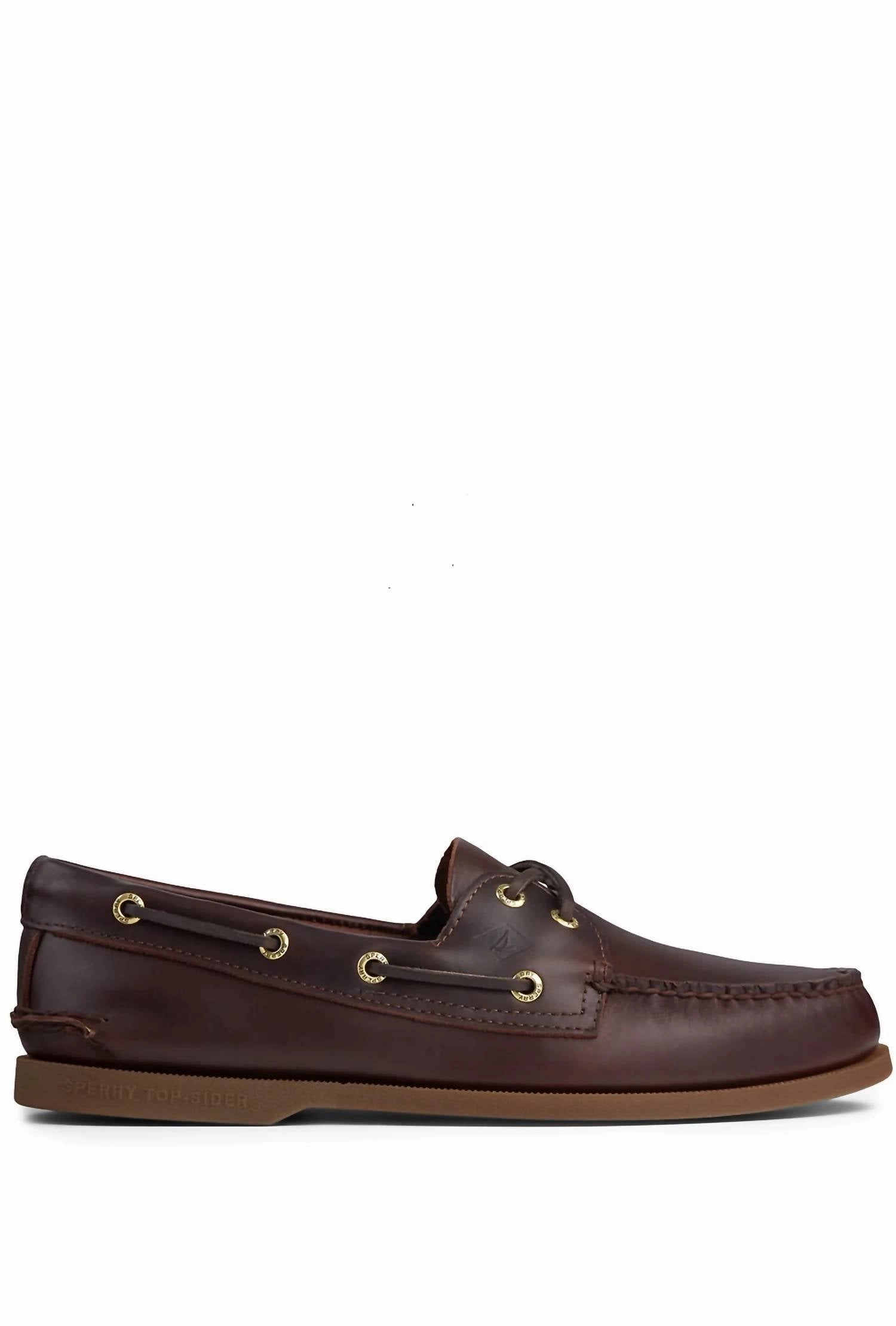 Men's 2-Eye Boat Shoe - Medium In Amaretto Market Stop