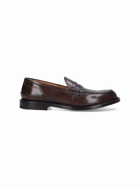 Street Breeze Polished Leather Loafers With Penny Strap Detail