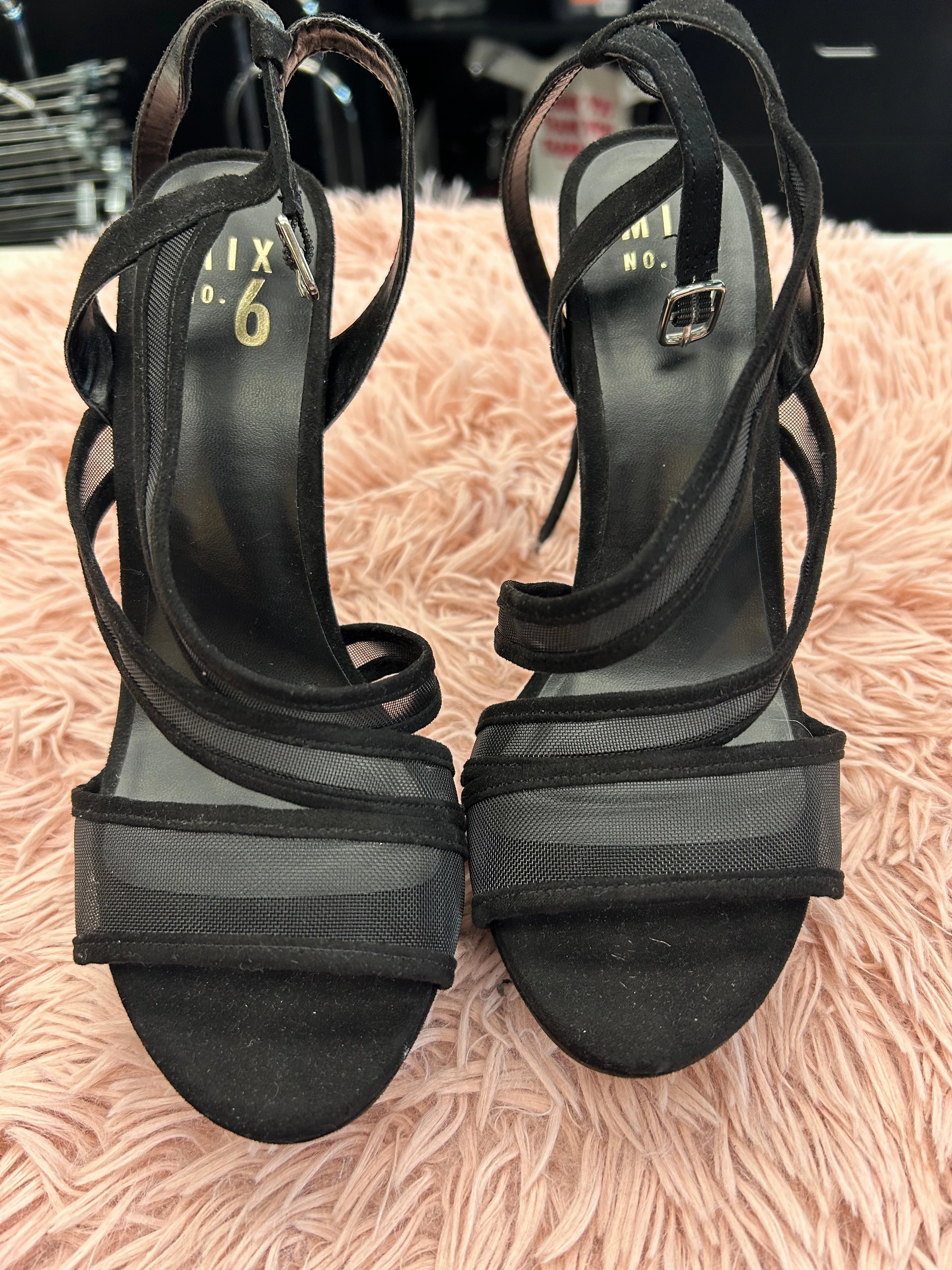 Shoes Heels Stiletto By Mix No 6 In Black, Size: 8.5 lace up closure