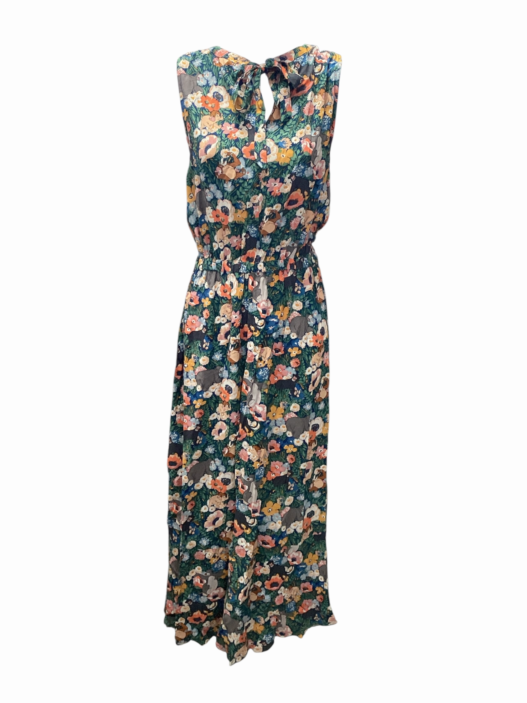 Disney Cath Kidston Maxi Dress Green 18=XL Nordic Calm Comfortable Waist