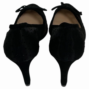 Leather SHOES HEELS STILETTO by ZARA BASIC In BLACK, Size: 5.5