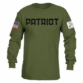 Patriot Long Sleeve - Military Green Tagless Neck Tapir like