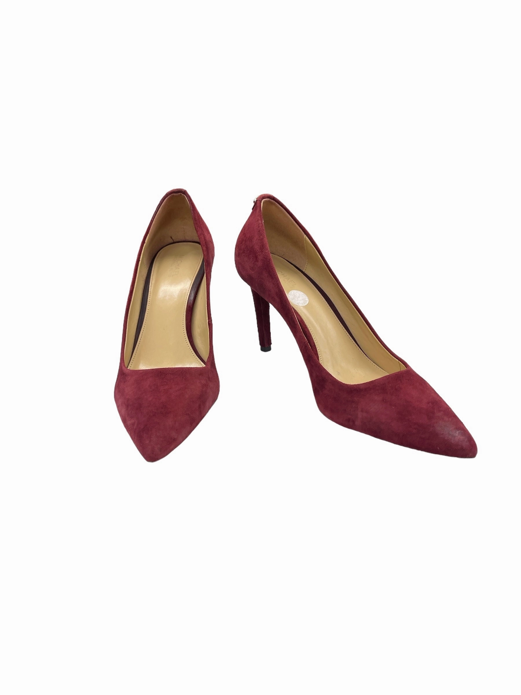 Luxury Office Shoes Red Shoes Heels Stiletto Michael By Michael Kors, Size 9