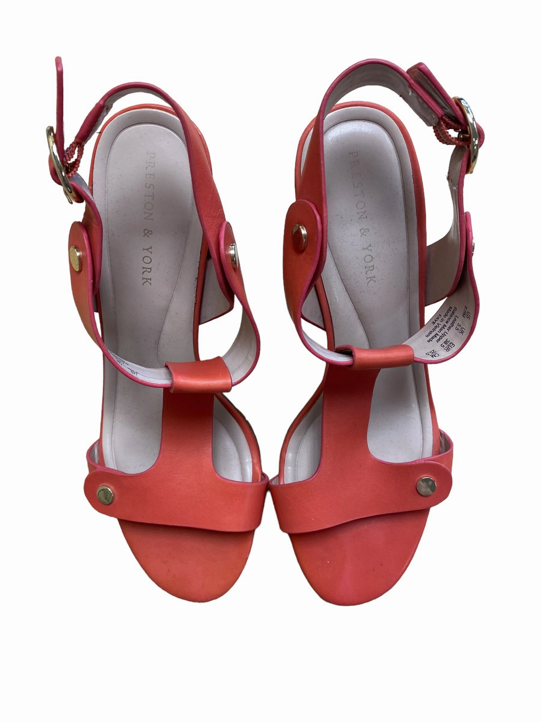 Pink Shoes Heels Block Preston And New York, Size 8.5 Sexy High Heels High Heel Sandals for Weddings