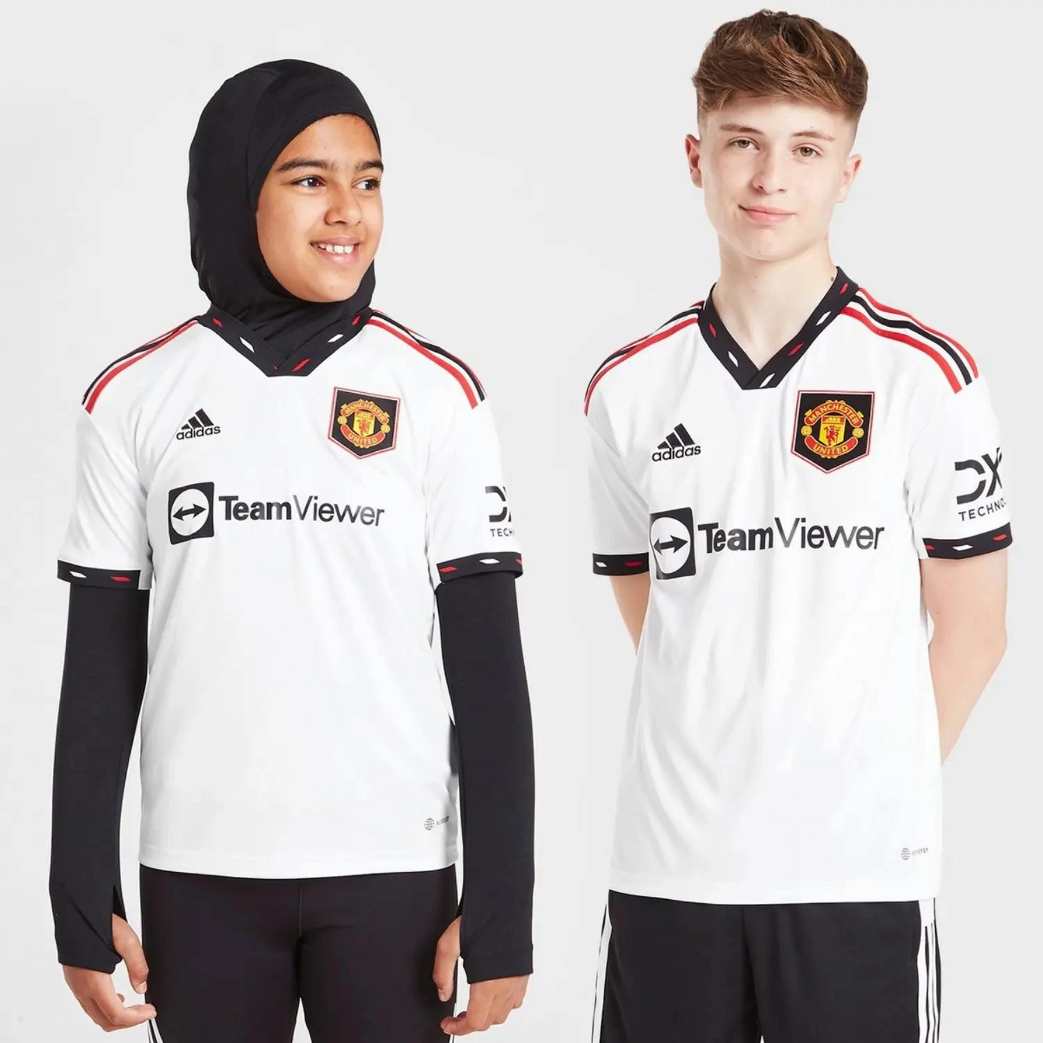 Manchester United FC 2022/23 Away Shirt Junior Full Set T-shirt & short Elasticated Waistband Design