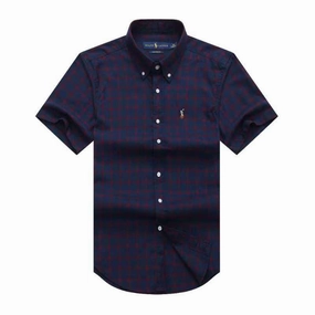 Simple Fit Polo Ralph Lauren Custom Fit Check Short Sleeve Oxford Shirt