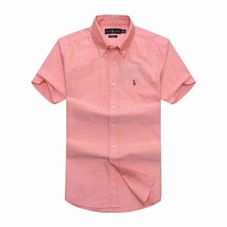 Polo Ralph Lauren short sleeve orange men shirt Street Wear Anti-static