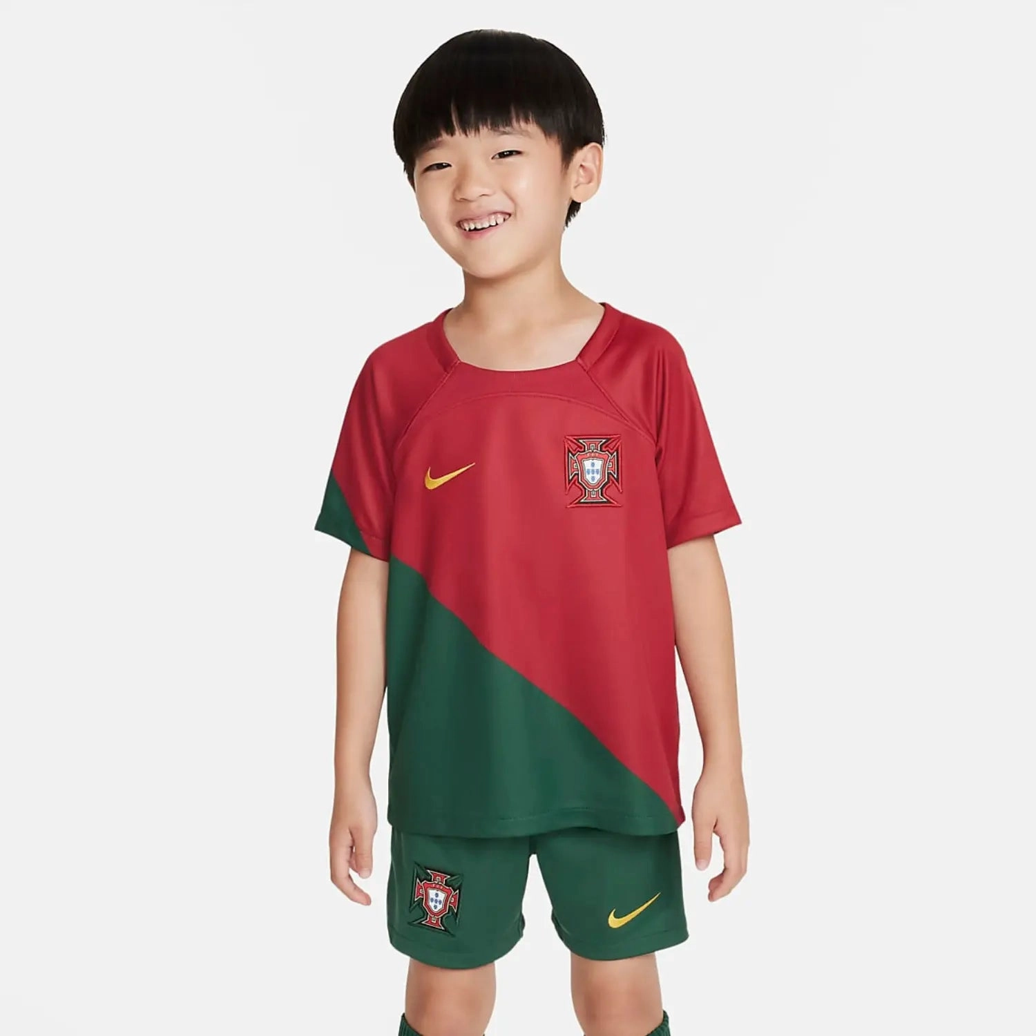 Portugal 2022/23 Stadium Home kit full set T-shirt & Short Reinforced Hemline Tagless Labeling