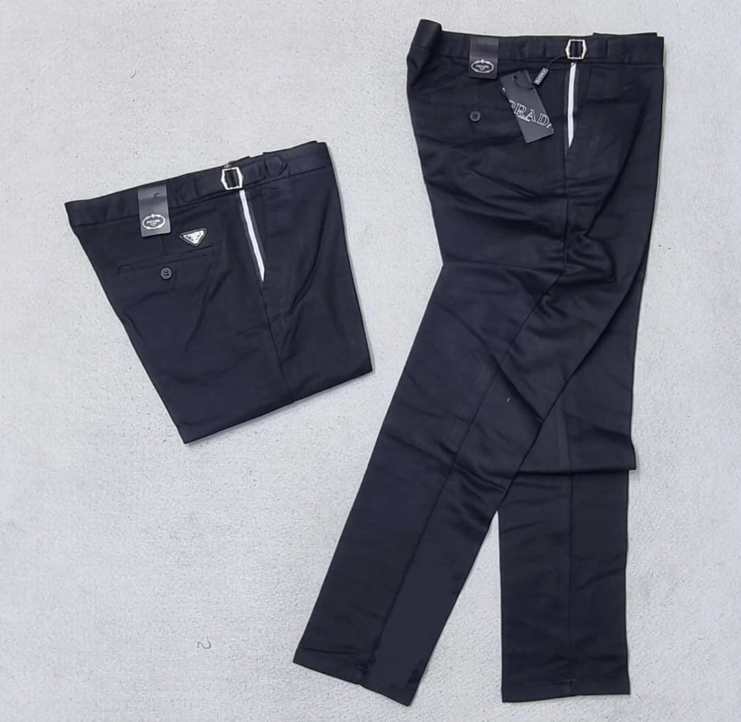 Prada Black Straight Cut Men Pant Comfort Cushion Tech