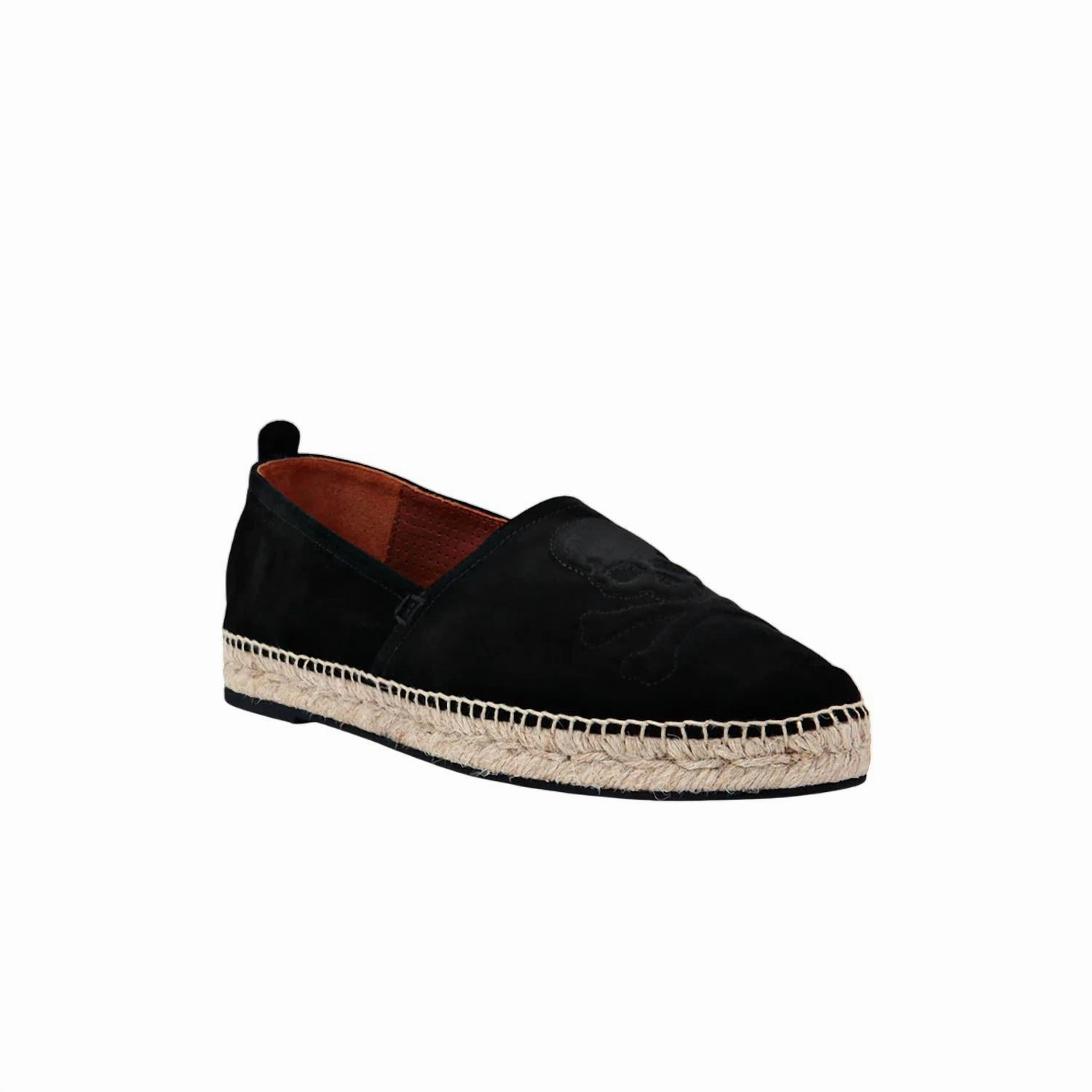 Men's Espadrillas Skull Shoes In Black Even Path Minimalist