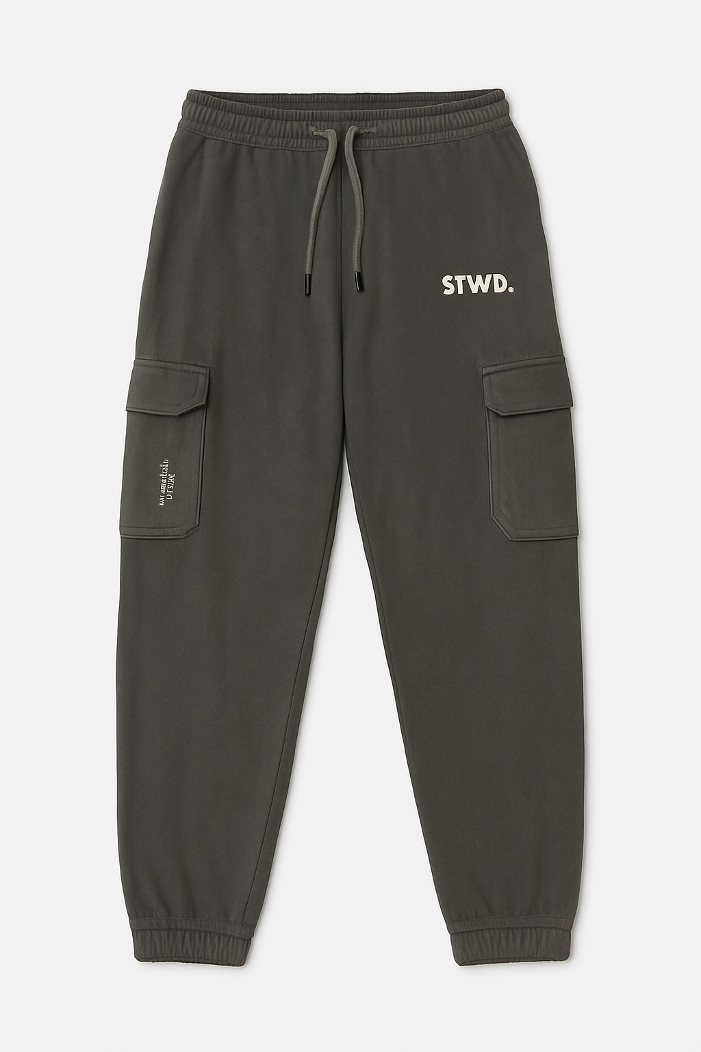 Pull & Bear Grey Cargo Jogging Pant Elastic Cuffing