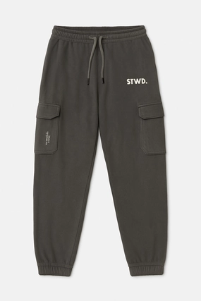 Pull & Bear Grey Cargo Jogging Pant Elastic Cuffing